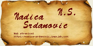 Nadica Srdanović vizit kartica